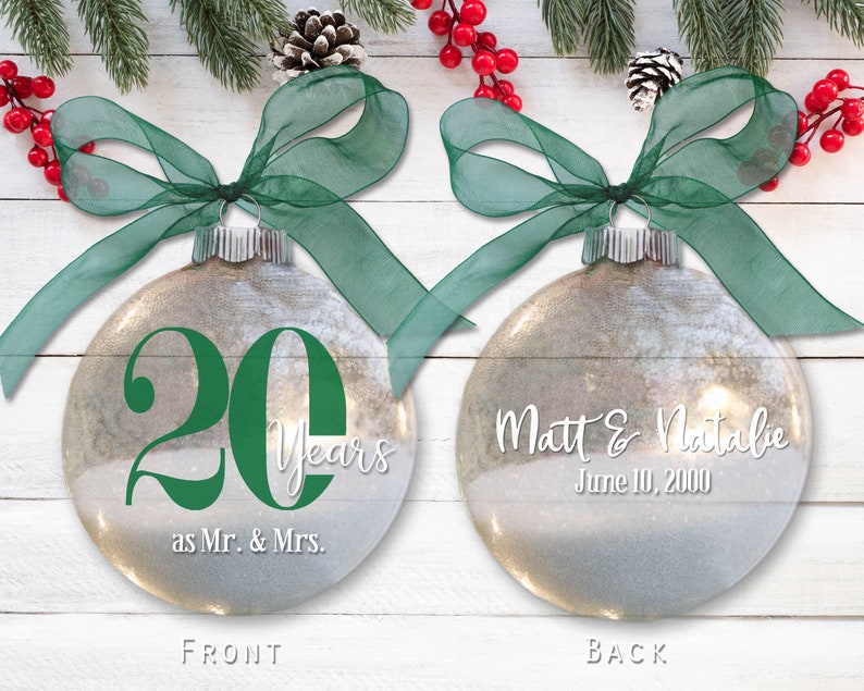 20th Anniversary Christmas Ornament 