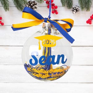 Personalized Graduation Ornament: Tassel Holder Keepsake - Class of 2025