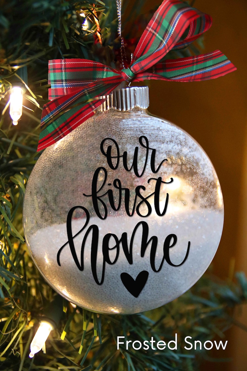 Our First Home Christmas Ornament Personalized New Homeowner Etsy