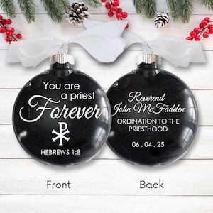 Personalized Priest Ordination Ornament: &quot;You are a Priest Forever&quot; Keepsake