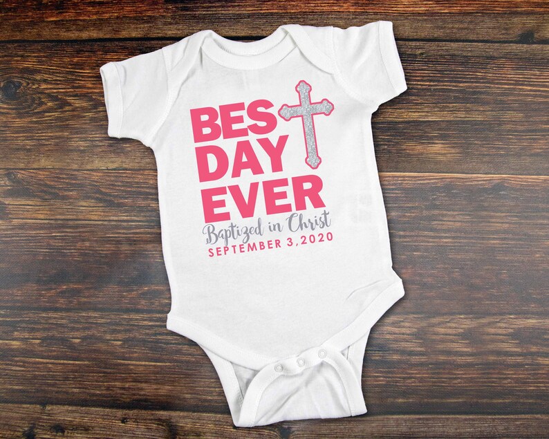 Baptism Gift for Baby Girl Custom Christening Bodysuit Etsy