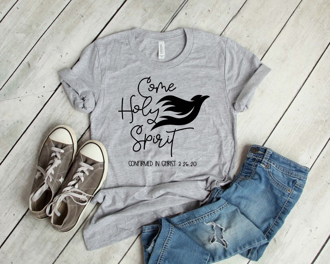Confirmation Shirt Catholic T-shirts Come Holy Spirit - Etsy
