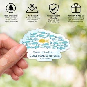 St. Joan of Arc Catholic Sticker - I am not afraid, I was born to do this - Catholic Vinyl Waterproof Sticker image 5