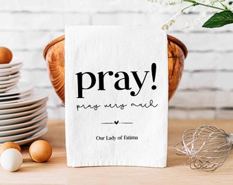 Our Lady of Fatima Kitchen Towel: Catholic Faith Gift