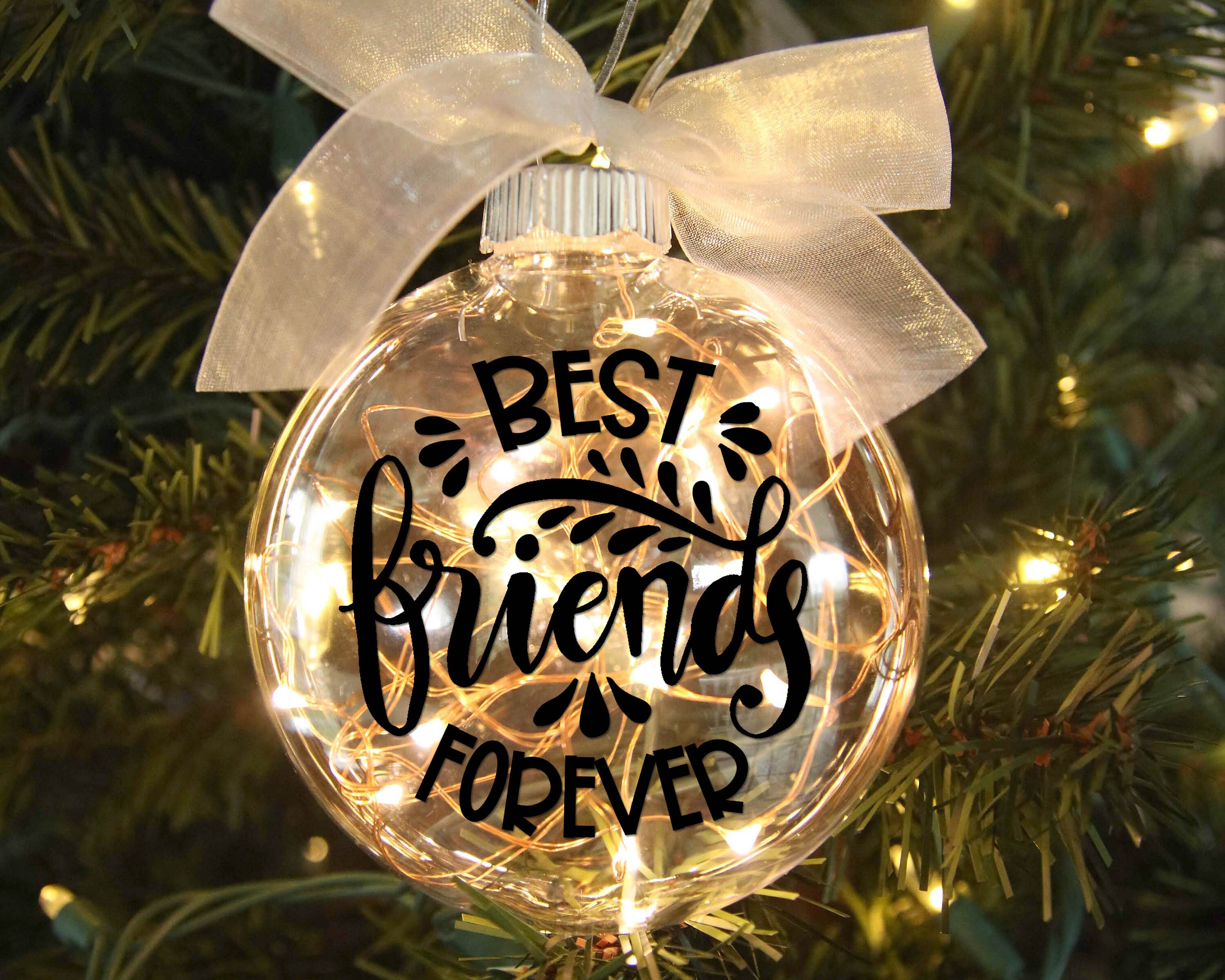 Best Friends Forever Lighted Christmas Ornament Personalized  Etsy