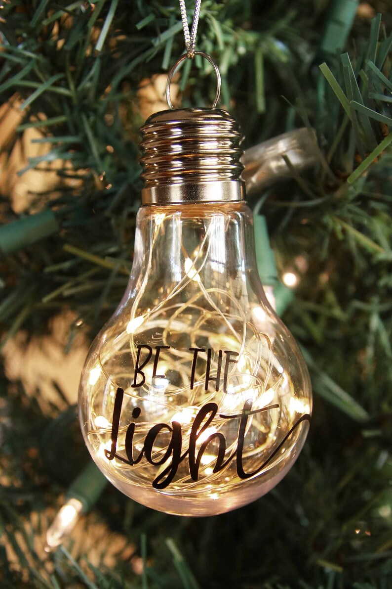 Personalized Christian Ornament Lighted Christmas Decor Be Etsy