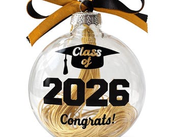 Graduation Tassel Ornament 2026 – Class of 2026 Keepsake Gift – High School or College Grad Gift – Tassel Holder Ornament