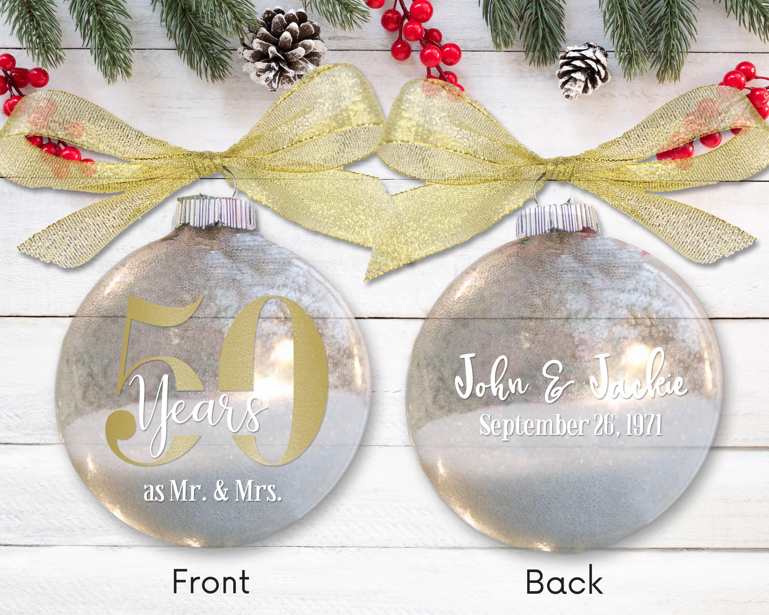 Anniversary Christmas Ornament 