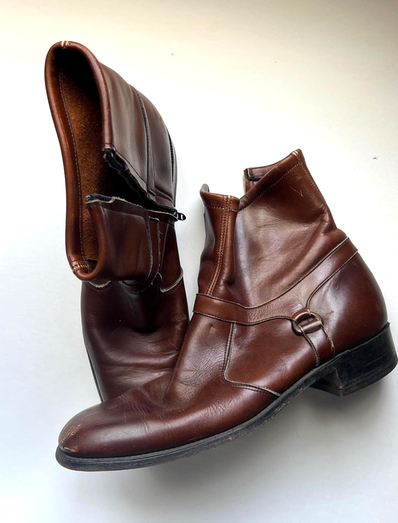 Vintage Breather Wright Ankle Boot Oxblood Red/brown Leather Zip