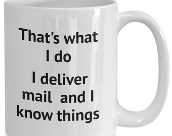 Mail Carrier Mug, Gift for Mailman, Gift Mail Woman, Mail Delivery Gift, Post Office Work Gift, Postal Carrier Coffee Mug, Teacup Mailman