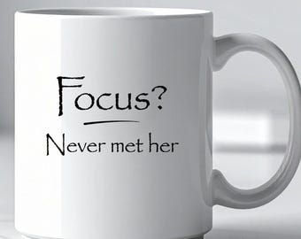 Caneca engraçada para TDAH, presente para amigo com TDAH, humor neurodivergente, presente para colega de trabalho com névoa mental, presente engraçado para o escritório.