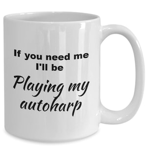 Autoharp gift, autoharp coffee mug, musician teacup, autoharp teacher, autoharp player