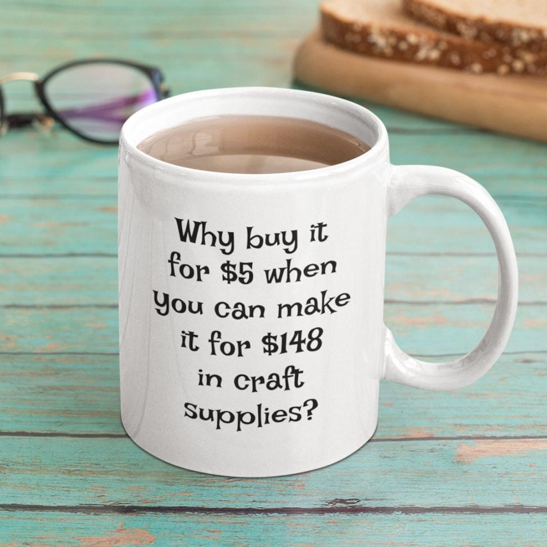 Crafting Coffee Mug 15oz Black - I'm Not Lost - Crafting Supplies Crafting  Gifts For Women Teen Girls Crafters Crocheting Knitting Crocheter Knitters