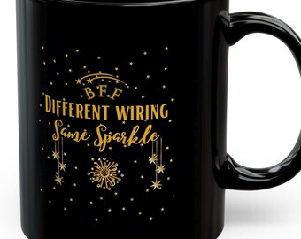Caneca de café para melhores amigas, presente para a melhor amiga, fios diferentes, mesmo brilho.