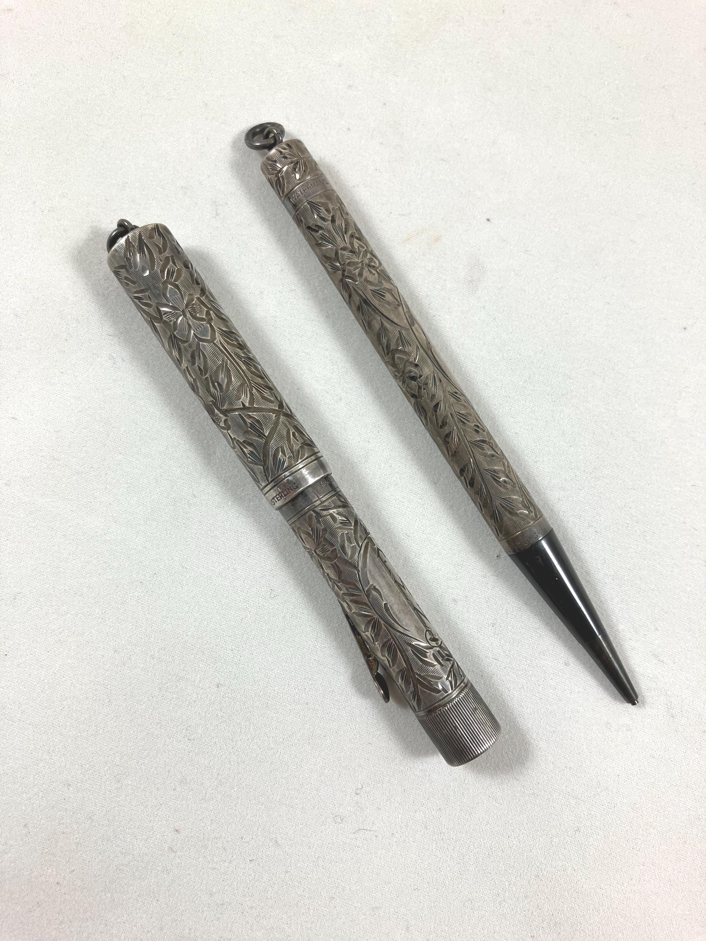 Waterman Sterling Silver Fountain Pens - Etsy