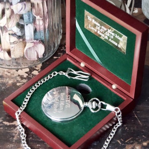 Engraved Silver Pocket Watch Groomsmen Gifts Wedding Gift - Etsy UK