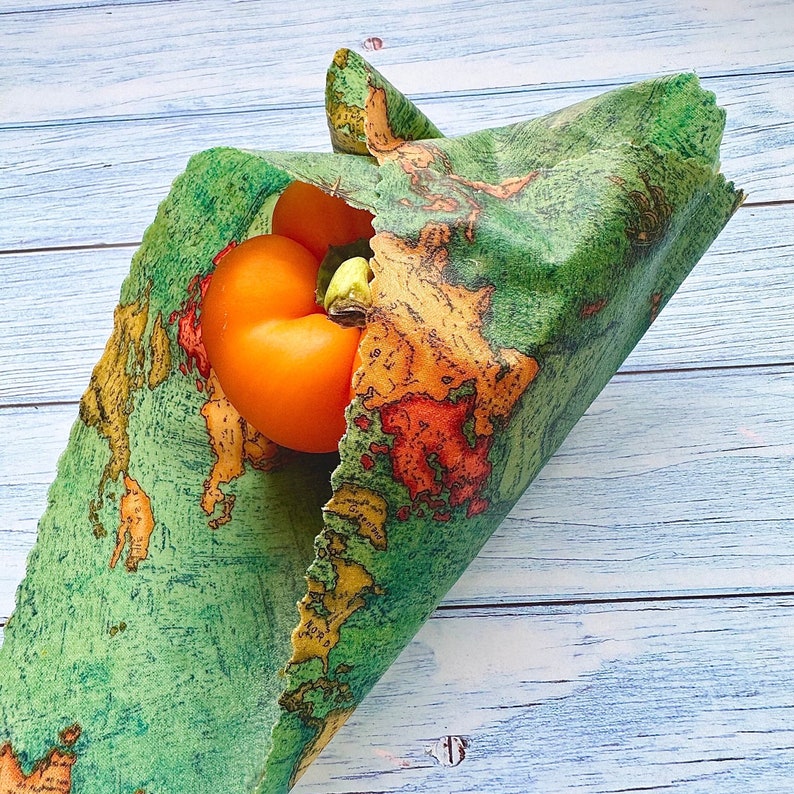 Set of 4 Reusable Beeswax Food Wraps Gift Pack, pick your pattern, stocking stuffer for men who like to cook, gift under 25 image 10