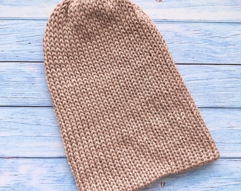 Merino Silk Alpaca Blend Double Knit Wool Toque, Warm winter hat, Women’s knit beanie, Winter Beanie for women, stocking stuffer for mom