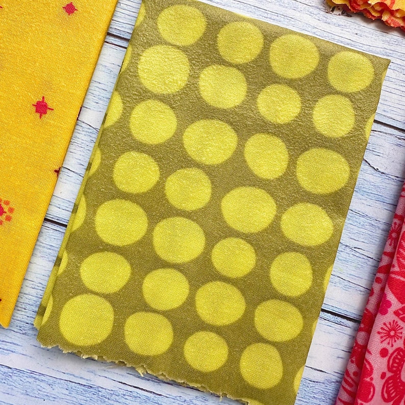 Set of 4 Reusable Beeswax Food Wraps Gift Pack, pick your pattern, stocking stuffer for men who like to cook, gift under 25 image 7