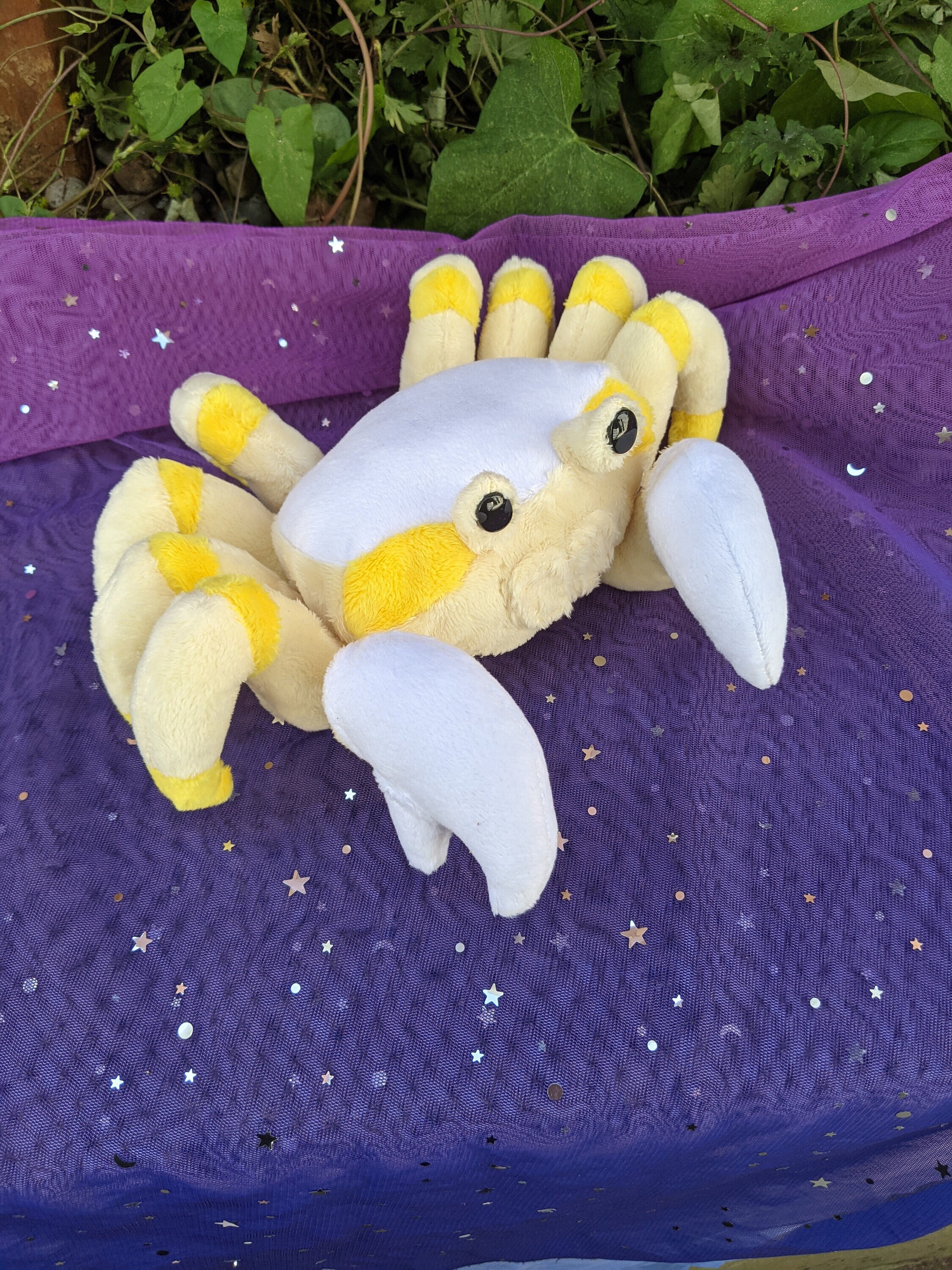 Atlantic Ghost Crab plush - 9 inch handmade crab doll