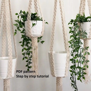 DIY tutorial for macrame plant hanger- custom length-macrame shelf-candle holder-macrame hanging table, digital download, e-pattern, DIY pdf