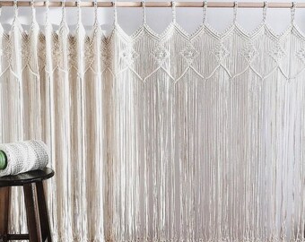 Macrame Curtain Wedding Backdrop Custom Length/width Window | Etsy