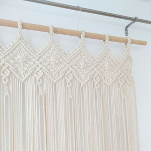 Macrame Curtain, Wedding backdrop, Custom length/width, Window drapery or door Covering, room divider curtain, macrame wall hanging/ garland image 1