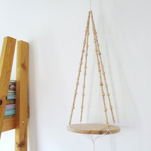 Plantenhanger-VEEL KLEUREN-40'' lang-Moderne Macrame kralen binnenplank met donkerbruine, natuurlijke of zwarte kralen afbeelding 1