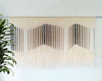 Extra Large / wide Macramé wall hanging-chocolate hazelnut brown-boho wall art -nursery decor-3D effect Fiber Bedhead art- CHOCOLATE DREAM