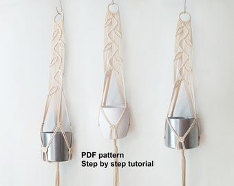Macrame Plant Hanger DIY Tutorial: Vine Pattern (PDF Download)