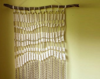 Extra Large macrame wall hanging, 51'' long Boho, Southwestern style /Fiber art/ Boho /farmhouse/ coastal/contemporary & modern wall art