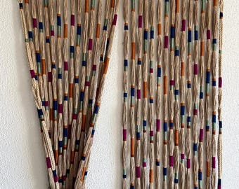 Tapiz de pared de macramé personalizado: separador de ambientes bohemio con borlas de yute y rafia