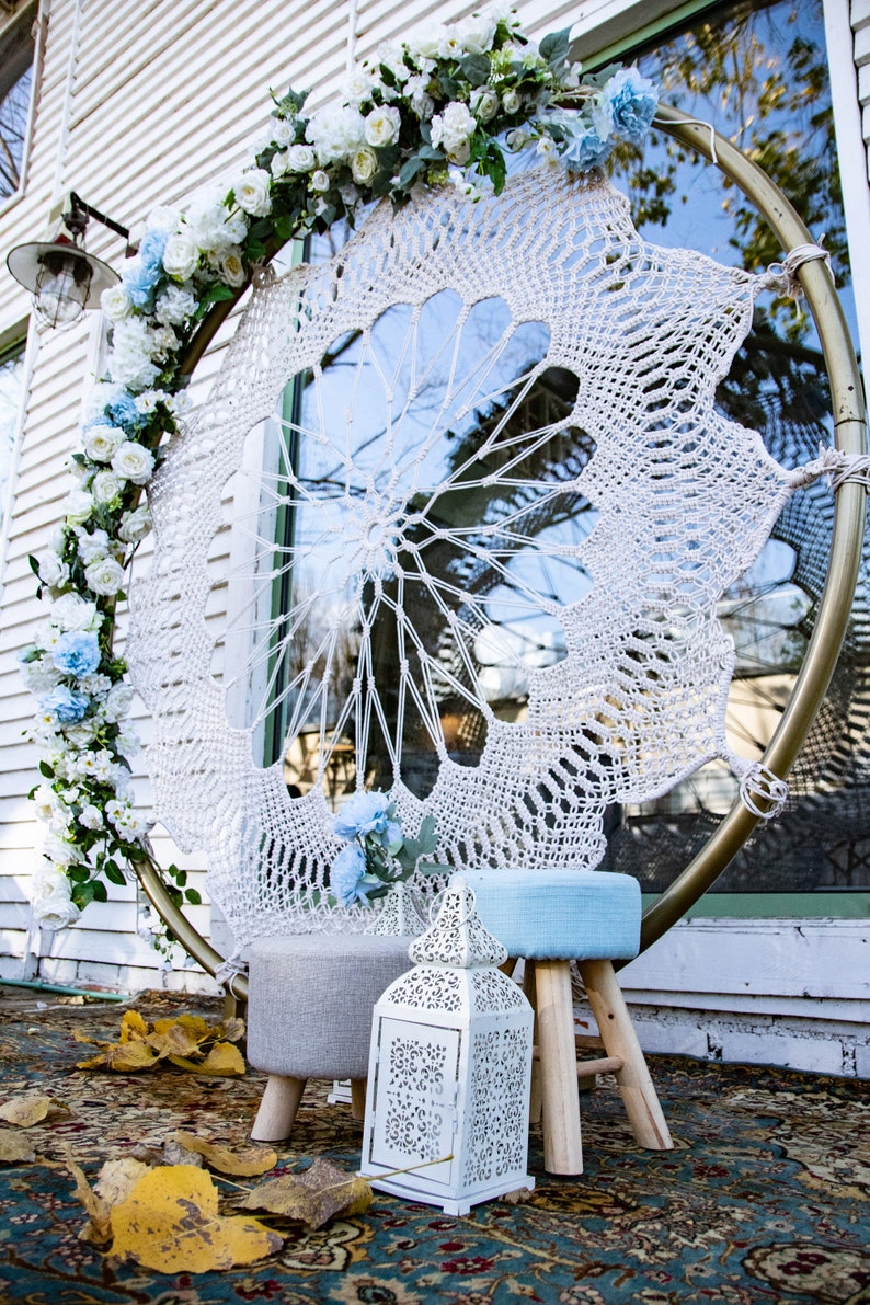 Macrame wedding backdrop Round Extra Large 78�� Etsy