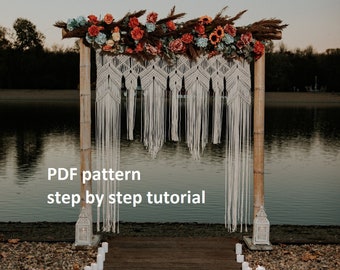 Macrame Curtain DIY Tutorial: Boho Wedding Backdrop (PDF Pattern)