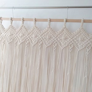Macrame Curtain, Wedding backdrop, Custom length/width, Window drapery or door Covering, room divider curtain, macrame wall hanging/ garland image 10