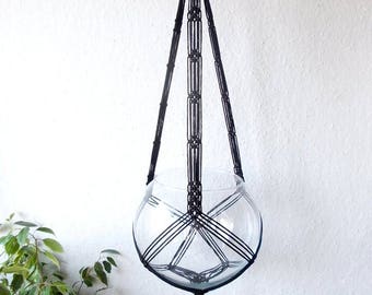 Macrame Plant hanger-MANY COLORS-33'' (85 cm) long-Modern indoor Bohemian Hanging Planter for outdoor or indoor use, no tassel