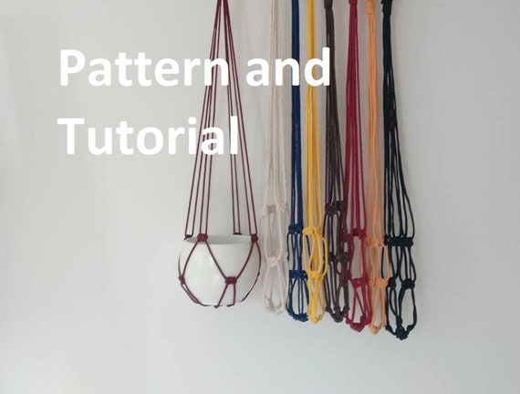Macrame Plant Hanger DIY Tutorial: Minimalist Design (PDF Pattern)
