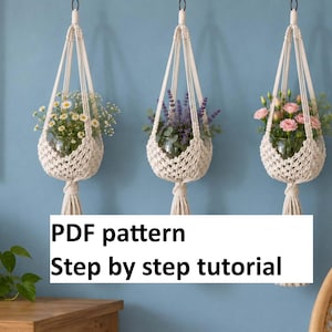 Macrame Plant Hanger DIY Tutorial: Beginner-Friendly Guide (PDF Pattern), custom basket size