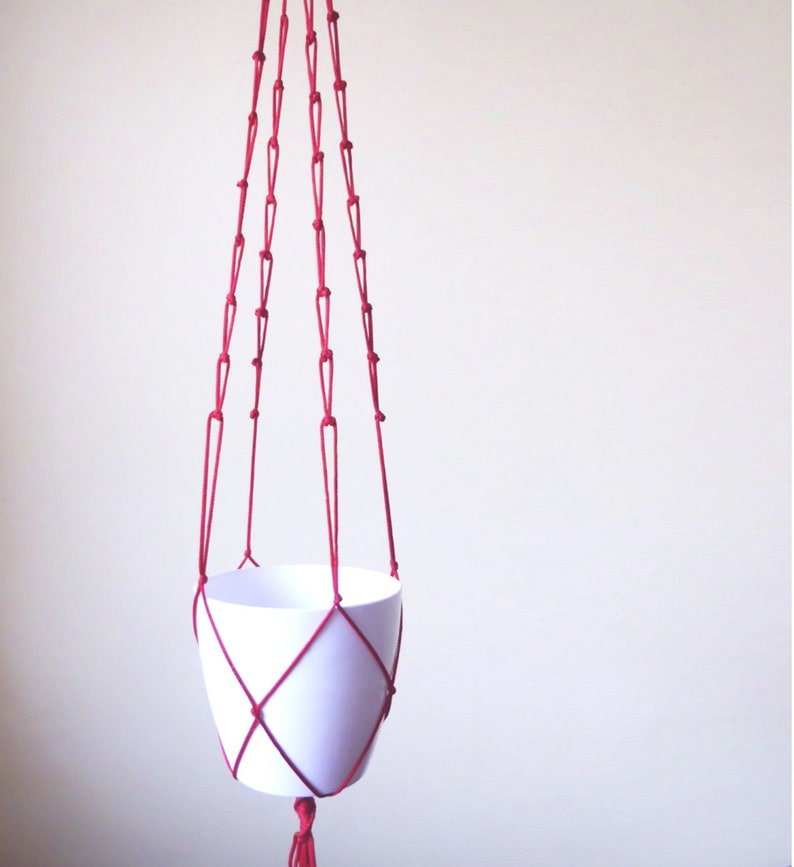 Many COLORS available Indoor Modern Macrame plant hanger