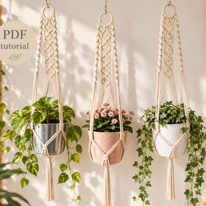 Macrame Plant Hanger DIY Tutorial: Beginner E-Pattern (Digital Download)