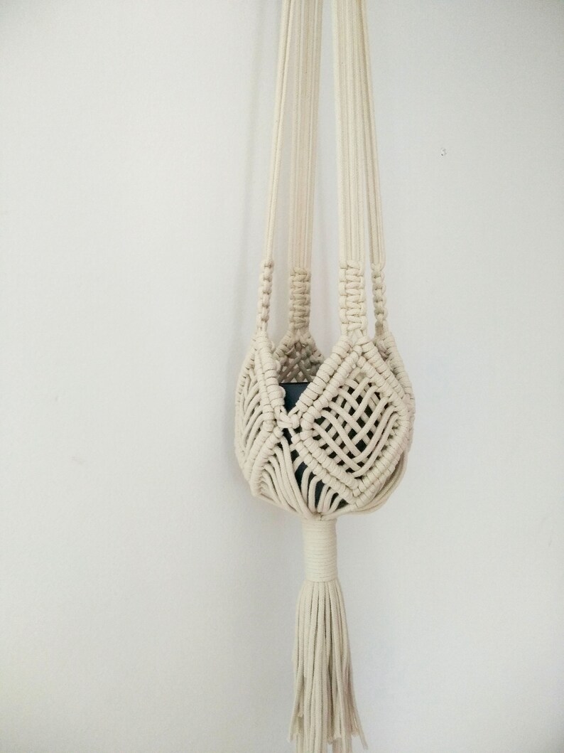 Minimalist Macrame Plant Hanger Modern Indoor Decor Natural Cotton Photo Inspiration