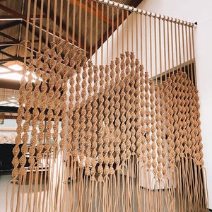 Custom Macrame Room Divider: Boho Wedding Backdrop image 10