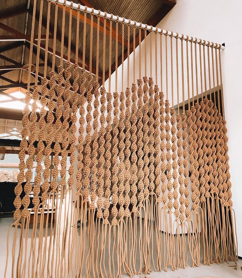 Custom Macrame Room Divider: Boho Wedding Backdrop image 10