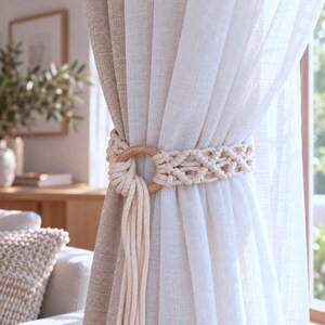 Makramé gardinknytning DIY-handledning: Boho diamantmönster (PDF-nedladdning)
