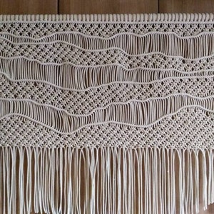 Extra Large / wide Macramé wall hanging, weaving tapestry, boho nursery decor/Fiber wall art /Macrame curtain or Fringing Bedhead Art
