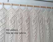 DIY Macrame Curtain Tutorial: Boho Wedding Backdrop (PDF Pattern)