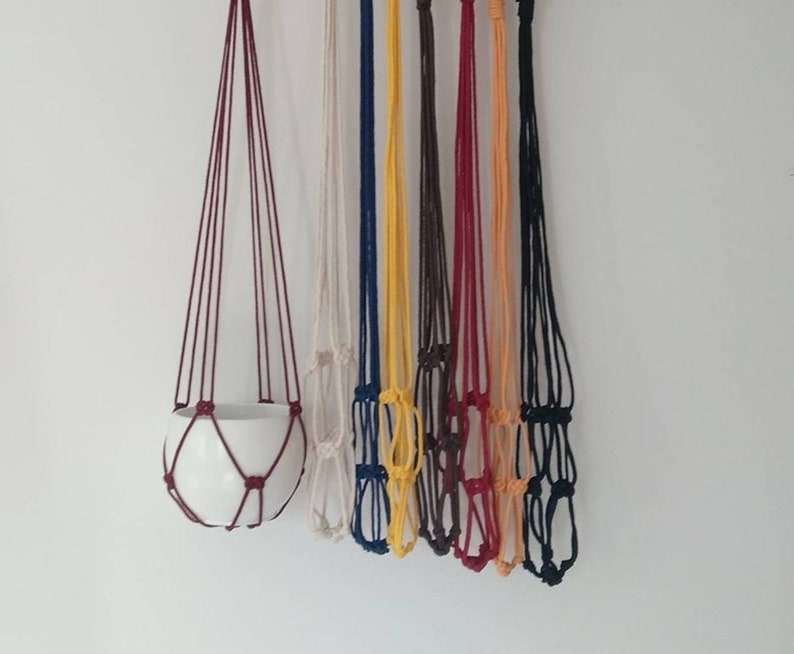 DIY tutorial for macrame minimalist plant hanger no tassle, no tassel, no tail digital download, macrame e-pattern, DIY plant hanger pdf image 3