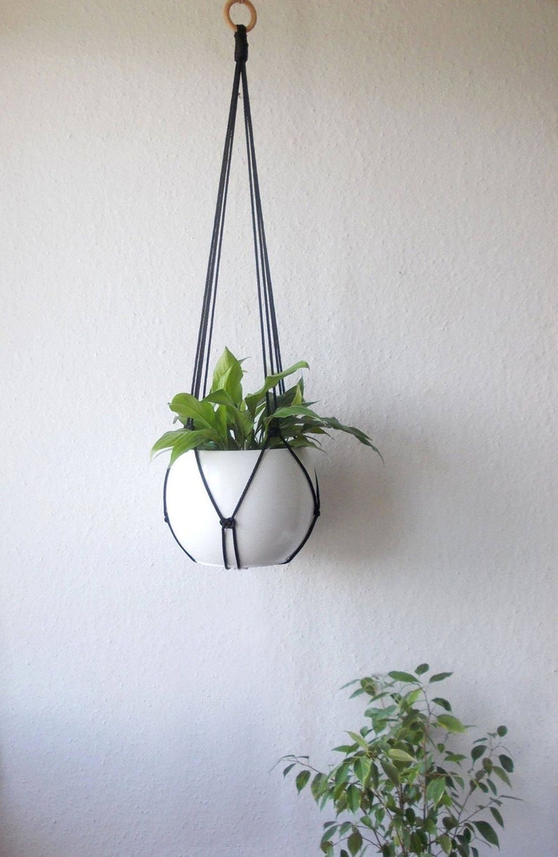 DIY tutorial for macrame minimalist plant hanger no tassle, no tassel, no tail digital download, macrame e-pattern, DIY plant hanger pdf image 2