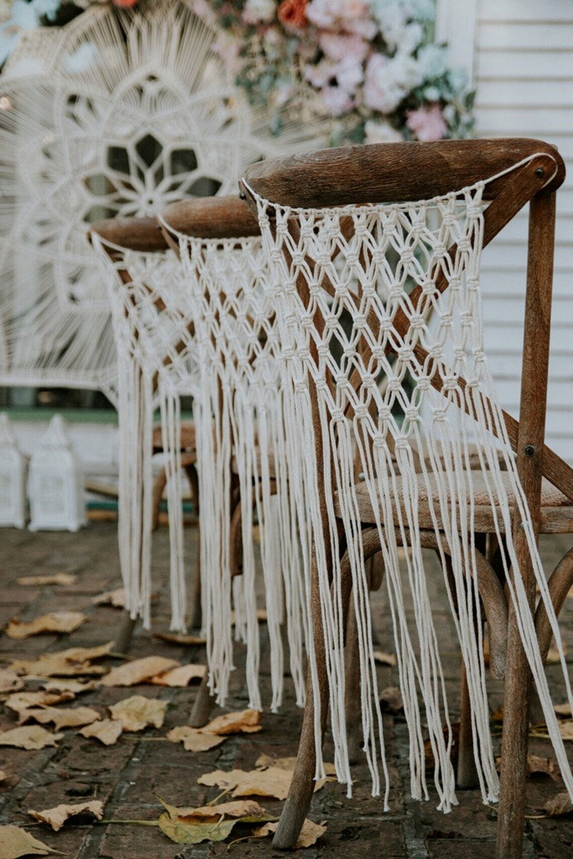 DIY Beginner Tutorial for Macrame Chair Backs Wedding Chair Etsy