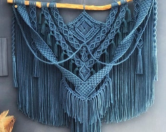 Makraméväggbonad: Boho Gobelängkonst, Anpassade Färger & Storlek